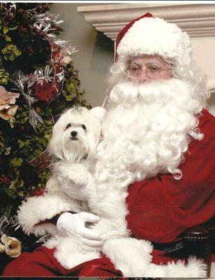 Mia and Santa '08