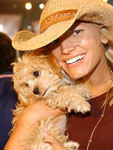 Jessica Simpson with Maltipoo Daisy
