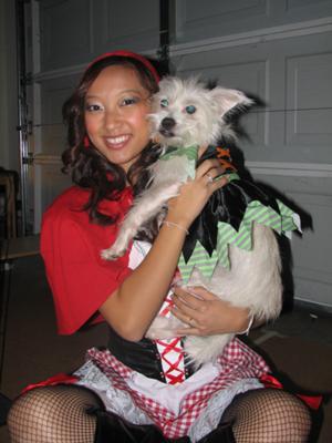 Bella and I dressed up for Halloween